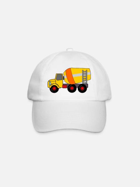 Farbe des Zementwaggons - Baseballkappe - Weiß/Weiß