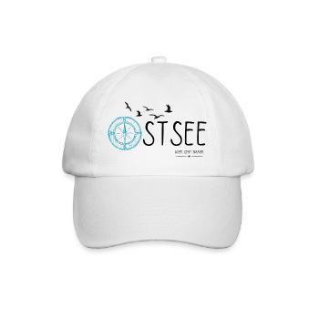 Ostseeliebe - Meerverliebt - Ostsee Shirt - Baseballkappe - Weiß/Weiß - Vorne