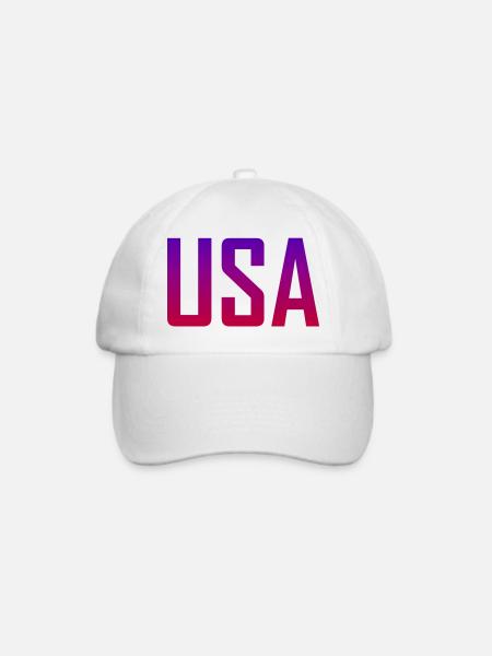 USA - Baseballkappe - Weiß/Weiß
