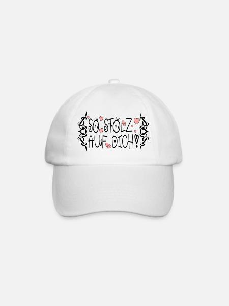 SO STOLZ AUF DICH - Baseballkappe - Weiß/Weiß