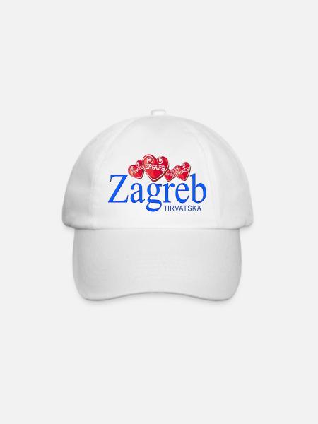 Kroatien hrvatska kroatien hrv reisen europa zagreb - Baseballkappe - Weiß/Weiß