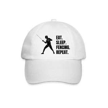 Fechten Fechter Fechttraining Geschenk Fechtsport - Baseballkappe - Weiß/Weiß - Vorne