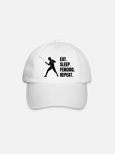 Fechten Fechter Fechttraining Geschenk Fechtsport - Baseballkappe - Weiß/Weiß