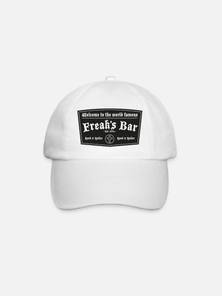 Freak's Bar Schwarz - Baseballkappe - Weiß/Weiß
