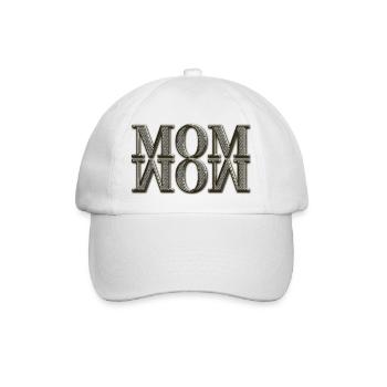 Mama Mama Wow Muttertag Lustig Niedlich Familie Mutter - Baseballkappe - Weiß/Weiß - Vorne