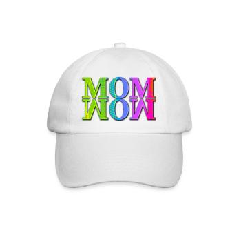 Mama Mama Wow Muttertag Lustig Niedlich Familie Mutter - Baseballkappe - Weiß/Weiß - Vorne
