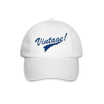 Weinlese - Baseballkappe - Weiß/Weiß - Vorne