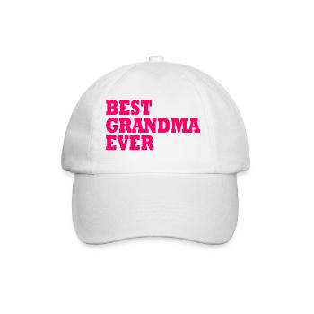 Best grandma ever - Baseballkappe - Weiß/Weiß - Vorne