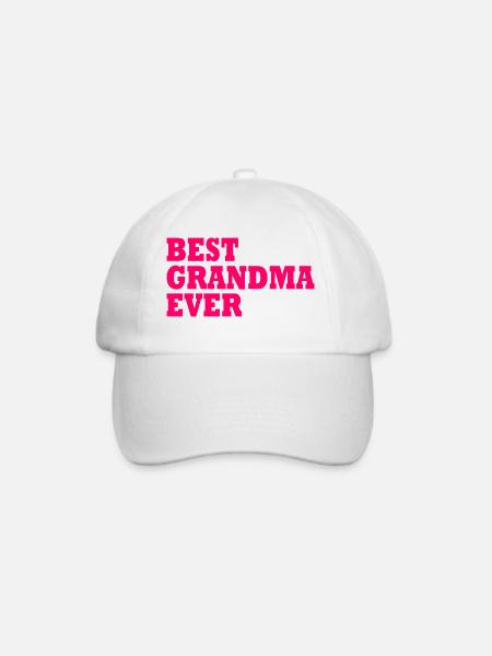 Best grandma ever - Baseballkappe - Weiß/Weiß