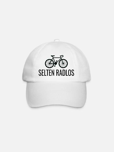 Fahrrad Radport Selten Radlos Sprüche - Baseballkappe - Weiß/Weiß
