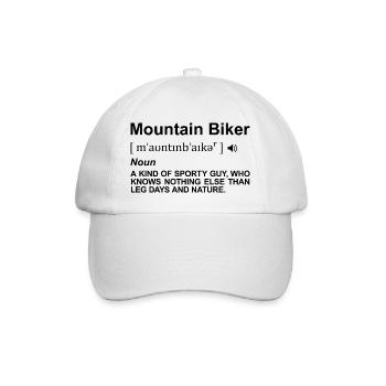 Mountainbiker Bedeutung - Baseballkappe - Weiß/Weiß - Vorne