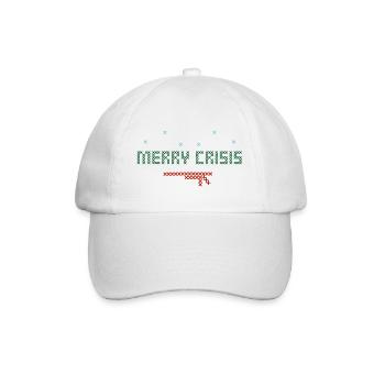 Merry Crisis - Waffen weg - Baseballkappe - Weiß/Weiß - Vorne