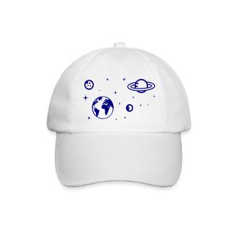 universum - Baseballkappe - Weiß/Weiß - Vorne