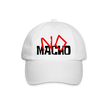 Kein Macho - Baseballkappe - Weiß/Weiß - Vorne