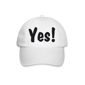 Yes! - Baseballkappe - Weiß/Weiß - Vorne