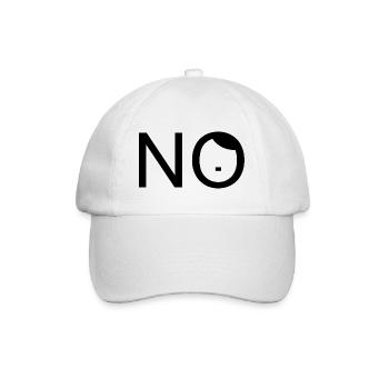 No - Nein zu Rassismus - Antifaschist - Baseballkappe - Weiß/Weiß - Vorne