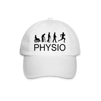 physio schwarz - Baseballkappe - Weiß/Weiß - Vorne