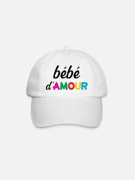 Liebe Baby - Baseballkappe - Weiß/Weiß