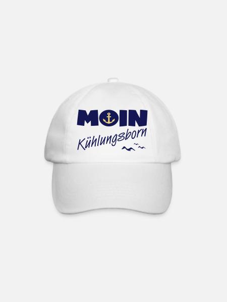 MOIN Kühlungsborn, 2 Logofarben frei auswählbar: - Baseballkappe - Weiß/Weiß
