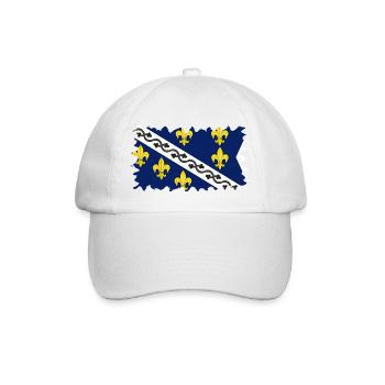 Bosnien in der Herzegowina Europa Sarajavo Flagge Mostar - Baseballkappe - Weiß/Weiß - Vorne
