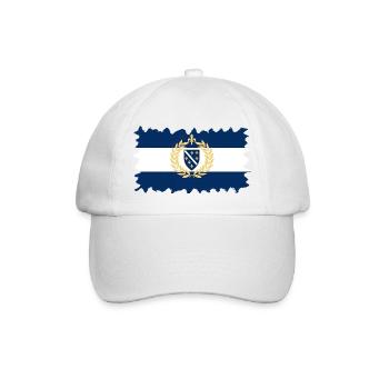 Bosnien in der Herzegowina Europa Sarajavo Flagge Mostar - Baseballkappe - Weiß/Weiß - Vorne