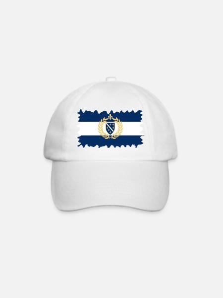 Bosnien in der Herzegowina Europa Sarajavo Flagge Mostar - Baseballkappe - Weiß/Weiß