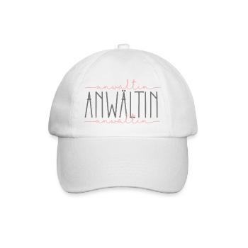 Anwältin Geschenk Anwalt Schnörkel - Baseballkappe - Weiß/Weiß - Vorne