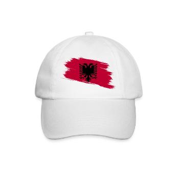 Albanisch Albanischen Stolz Albaner - Baseballkappe - Weiß/Weiß - Vorne