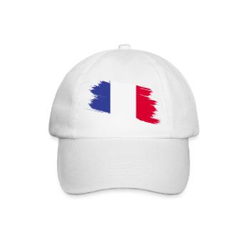Frankreich - Baseballkappe - Weiß/Weiß - Vorne