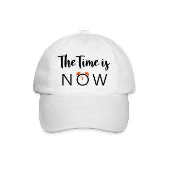 The Time is NOW - 2 Farben - Baseballkappe - Weiß/Weiß - Vorne