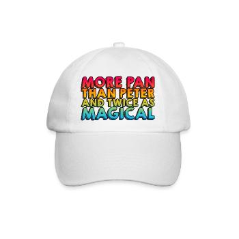 More Pan Than Peter And Twice As Magical 3 - Baseballkappe - Weiß/Weiß - Vorne