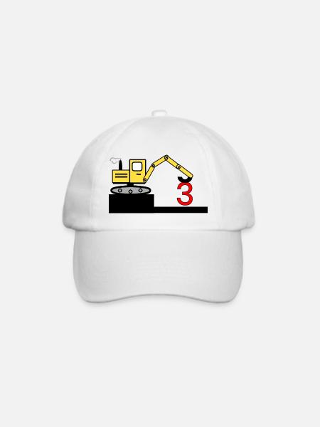 Bagger - Baseballkappe - Weiß/Weiß