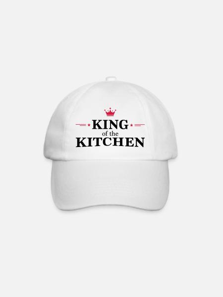 Kochschürze für Männer - Baseballkappe - Weiß/Weiß