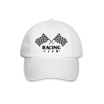 racing flag team - Baseballkappe - Weiß/Weiß - Vorne
