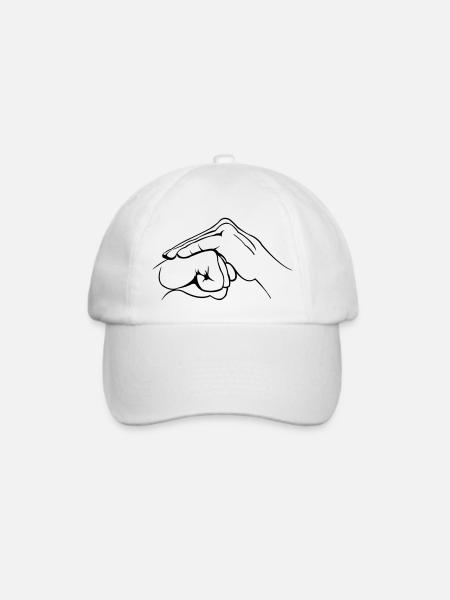 hand faust - Baseballkappe - Weiß/Weiß