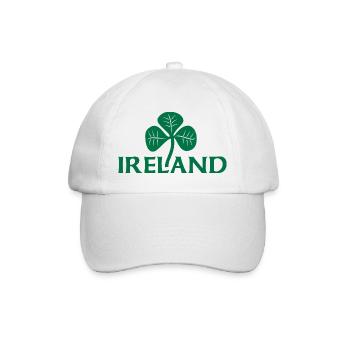 Irland und Kleeblatt - Baseballkappe - Weiß/Weiß - Vorne