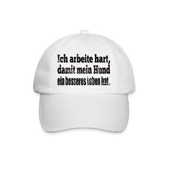 Bürohumor Lustige Sprüche - Baseballkappe - Weiß/Weiß - Vorne