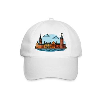 Stockholm City - Baseballkappe - Weiß/Weiß - Vorne