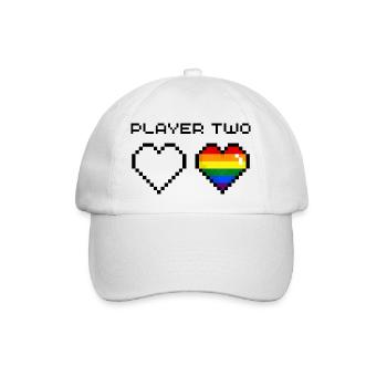 Player Two Rainbow - Baseballkappe - Weiß/Weiß - Vorne
