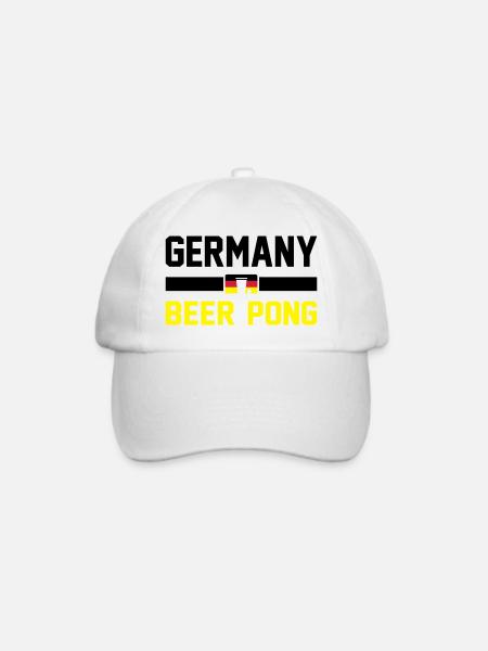 Bier Pong Deutschland - Baseballkappe - Weiß/Weiß