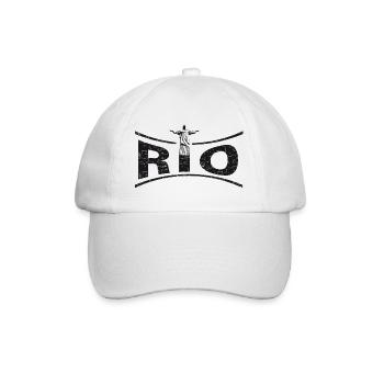 RIO with Jesus - Brasilien - Baseballkappe - Weiß/Weiß - Vorne