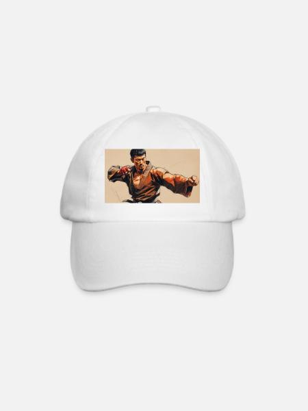 Kunst Martial Artist Asiatischer Stil - Baseballkappe - Weiß/Weiß