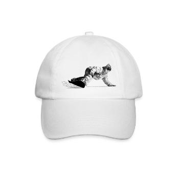 Freerider Snowboarder - Baseballkappe - Weiß/Weiß - Vorne