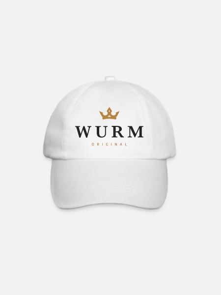 Wurm-Original-Familienlogo - Baseballkappe - Weiß/Weiß