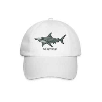 Sphyrnidae Hammerhai Design - Baseballkappe - Weiß/Weiß - Vorne