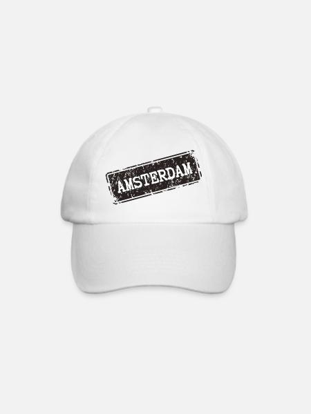 Amsterdam - Baseballkappe - Weiß/Weiß