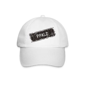Pfalz Weinregion Vintage Design - Baseballkappe - Weiß/Weiß - Vorne
