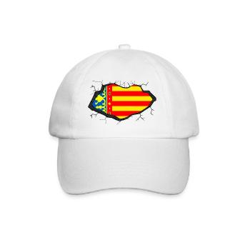 Valencia Flagge - Baseballkappe - Weiß/Weiß - Vorne