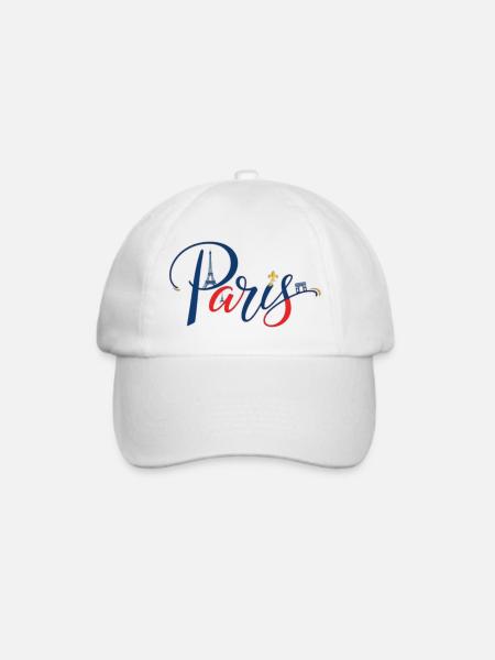 Das authentische Paris Souvenir - Baseballkappe - Weiß/Weiß