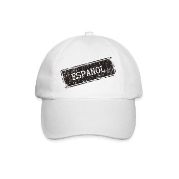 Espanol Inspiriert Schriftzug Design - Baseballkappe - Weiß/Weiß - Vorne
